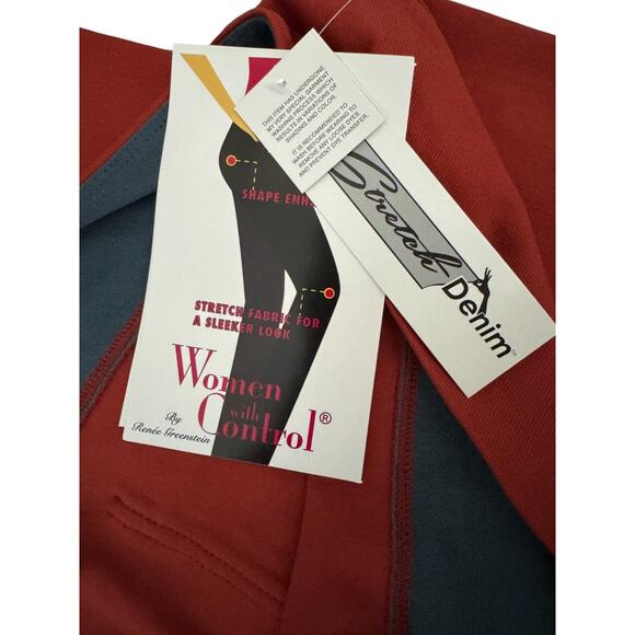 Women With Control Rustic Edge Slim Leg Pants 4X Pull On Stretch Comfort Waist - Picture 10 of 12